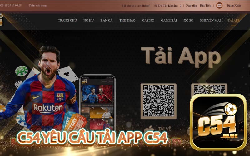 C54 Yêu cầu tải app c54